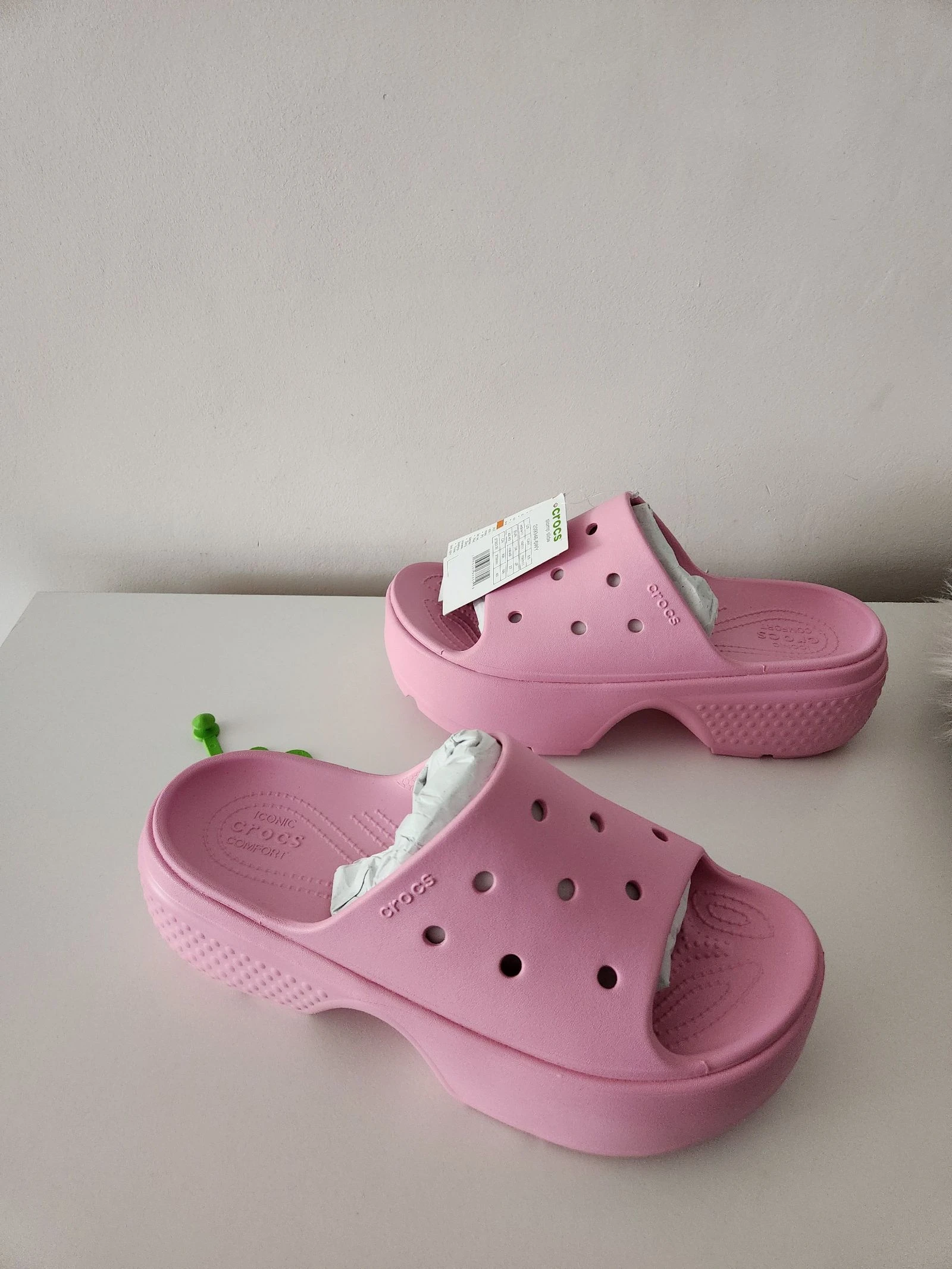 Chaussures sandales sabot Crocs Mules Stomp Slide rose